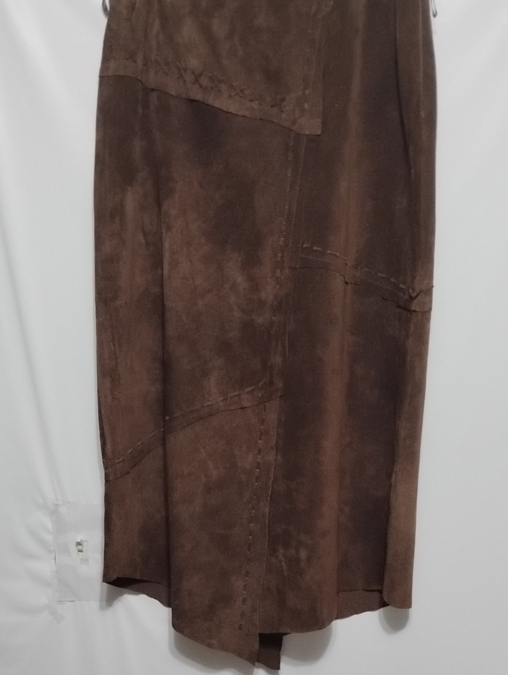 Nancy Bolen City Girl Vintage Brown Suede Soutwestern Midi Skirt